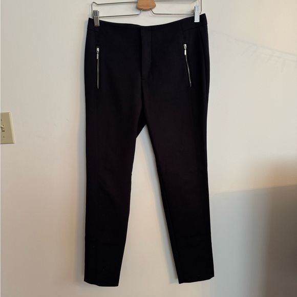 Zara Basic Black Tailored Pants with Button Detail - Picture 2 of 4